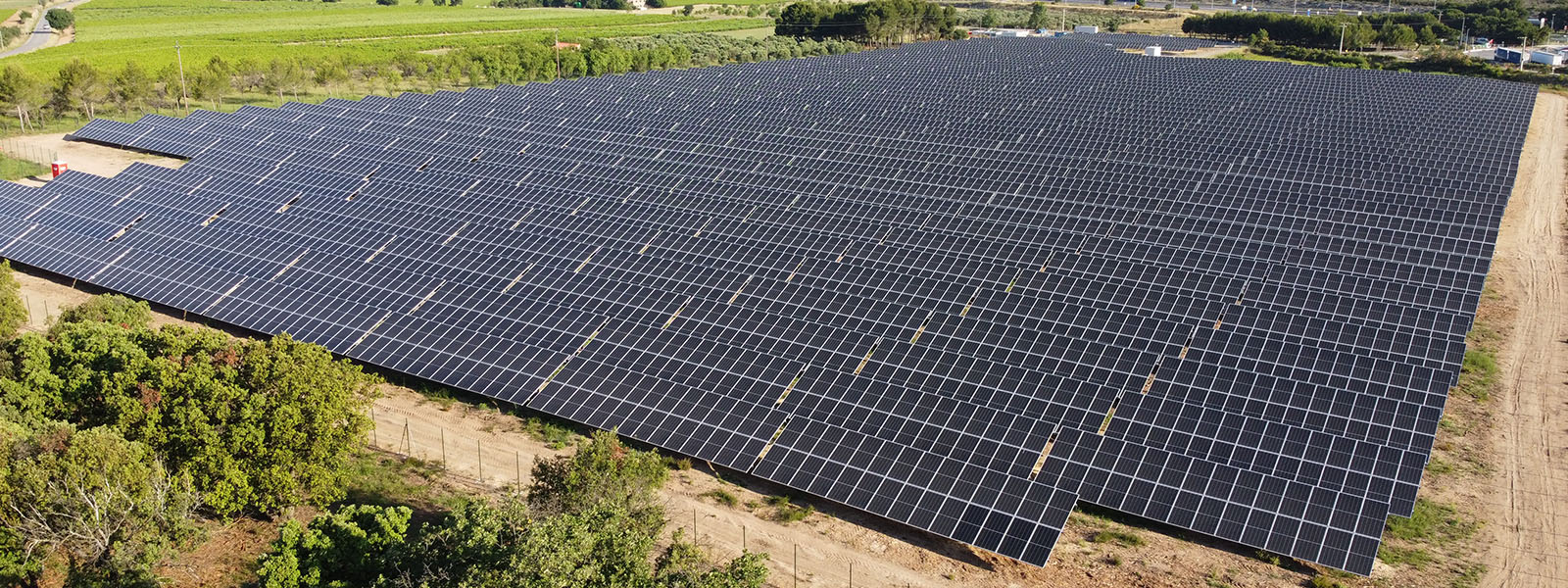 La centrale photovoltaïque des Fanets sur la commune Lançon-Provence (Bouches-du-Rhône - 13)