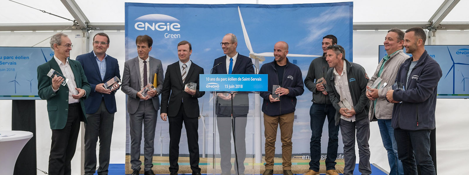 ENGIE Green célèbre le 10è anniversaire du parc éolien de Saint Servais en Côtes-d’Armor