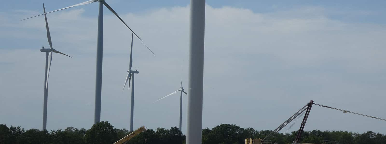 Nouvelles du vent en Loire Atlantique : construction du parc éolien de Saint-Aubin-des-Châteaux