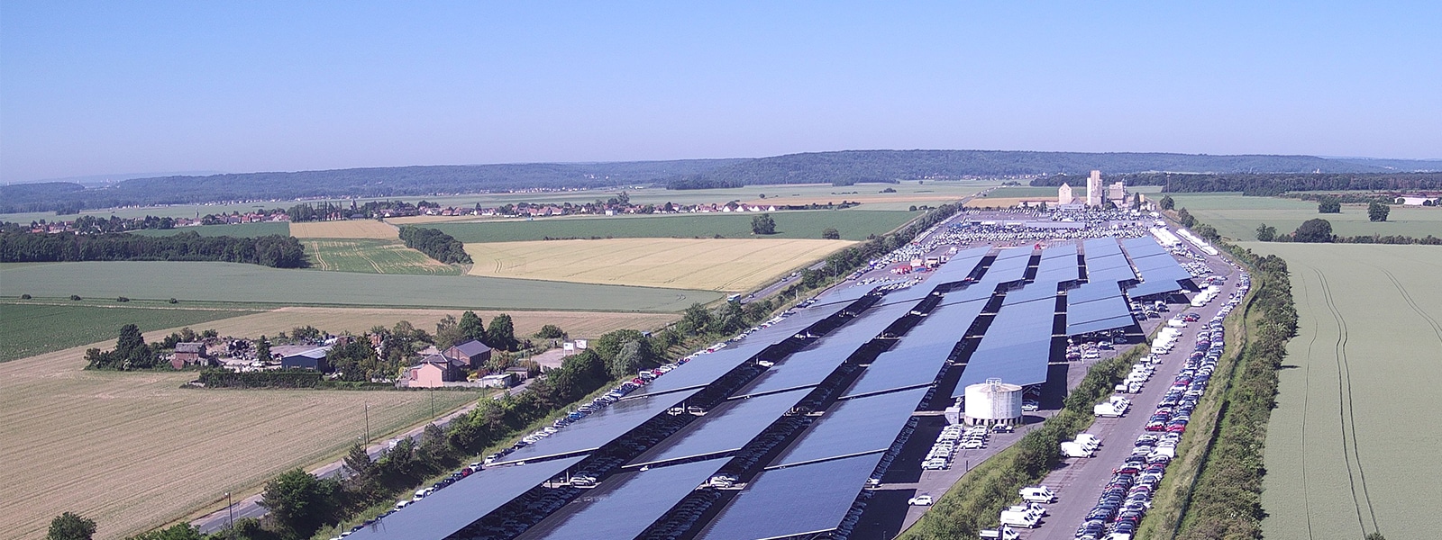 Nouvelles du soleil dans l'Oise : construction de la centrale solaire en ombrières d'Avrigny