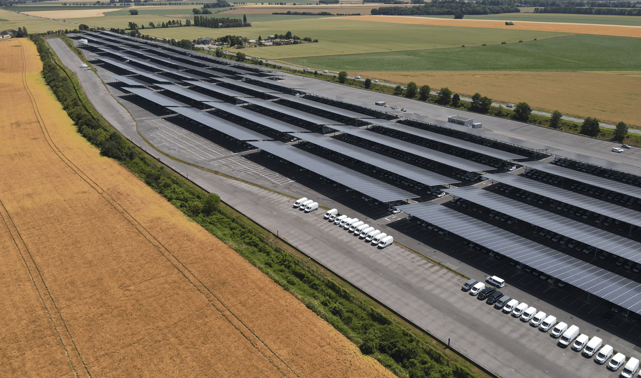 Inauguration de la centrale photovoltaïque en ombrières d’Avrigny, dans l’Oise.