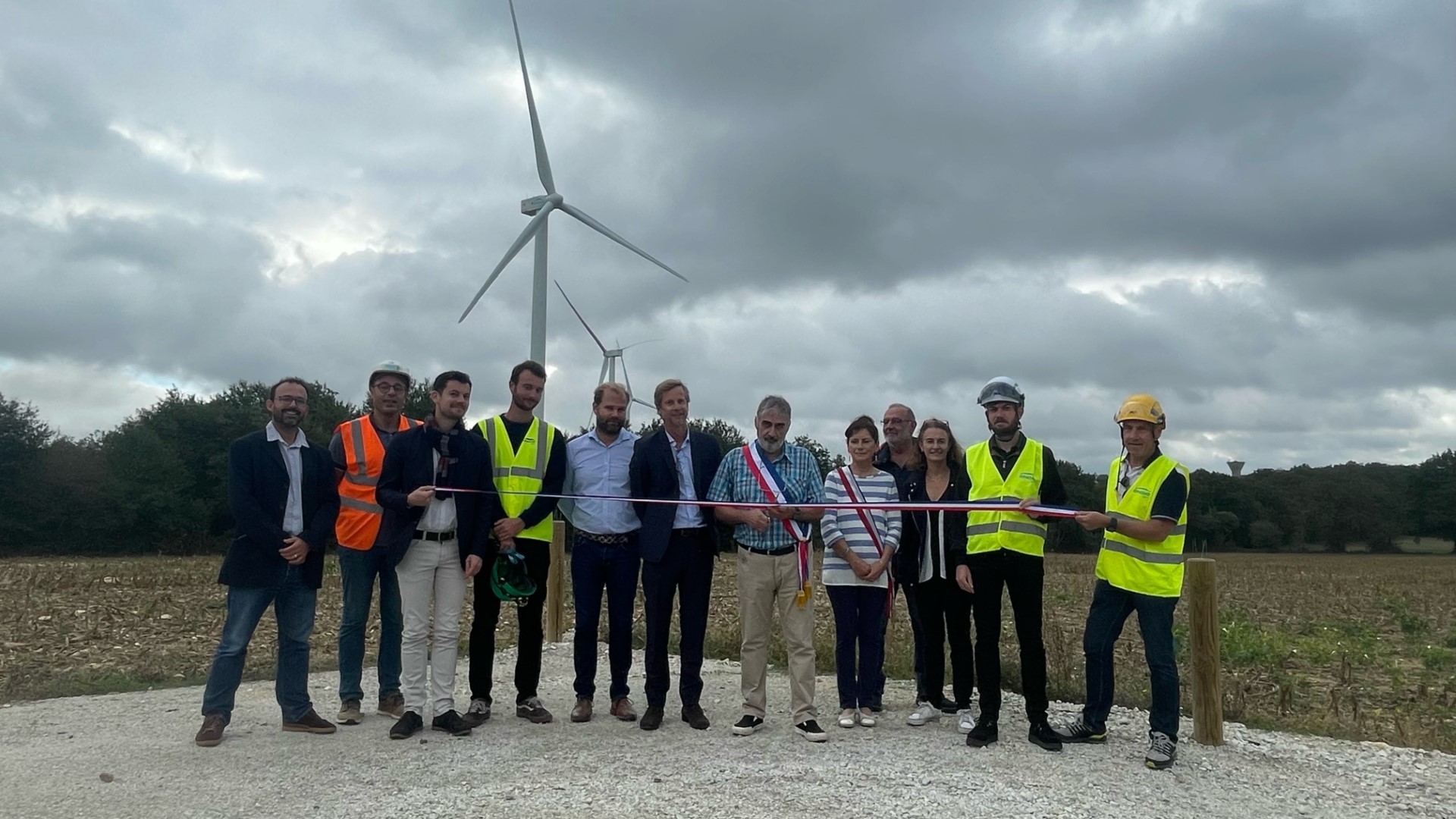 Inauguration du parc éolien de Turgon dans la Charente (16)
