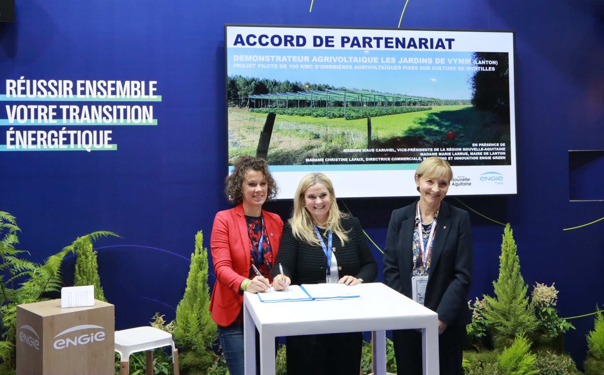 Signature des conventions entre la Région Nouvelle-Aquitaine et ENGIE Green pour l’étude de faisabilité de deux démonstrateurs

