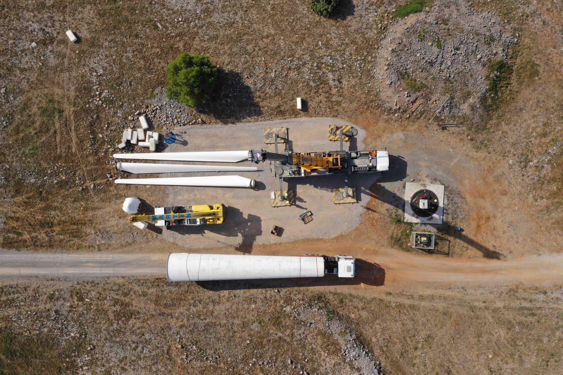 Préparation recyclage des éoliennes de Port la Nouvelle
