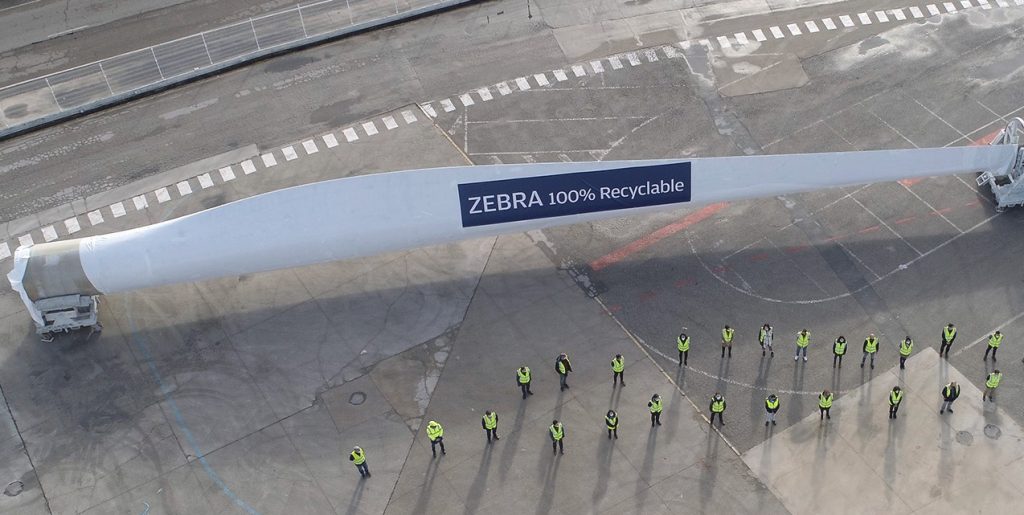 Projet Zebra pale éolienne 100% recyclable Crédits DR