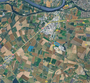 Localisation des parcelles du projet agrivoltaïque